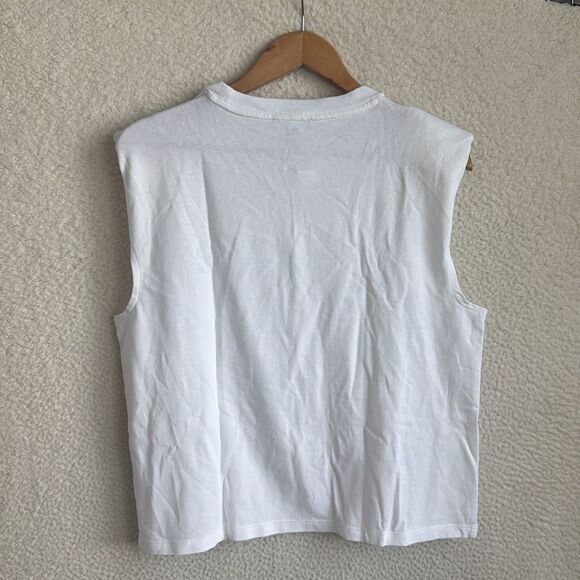 J Crew Muscle Tee Mariner Cotton Womens Medium‎ White - Picture 2 of 10